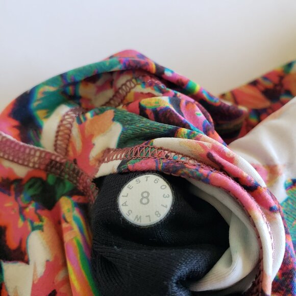 Lululemon Spectrum Wunder Under Hi-Rise Tight  28" Multicolor Floral Size 8 - Picture 7 of 9